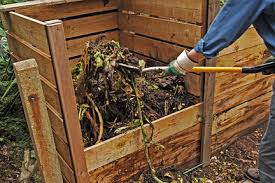 Turning compost