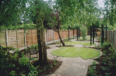  Landscaping has just been completed on this town garden in Horsham