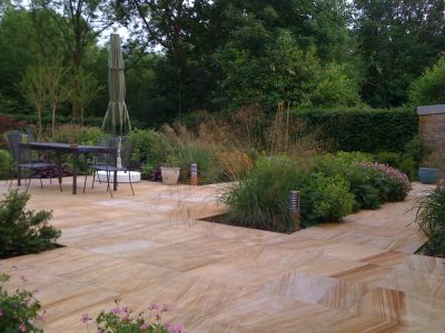 Views across the main dinning terrace