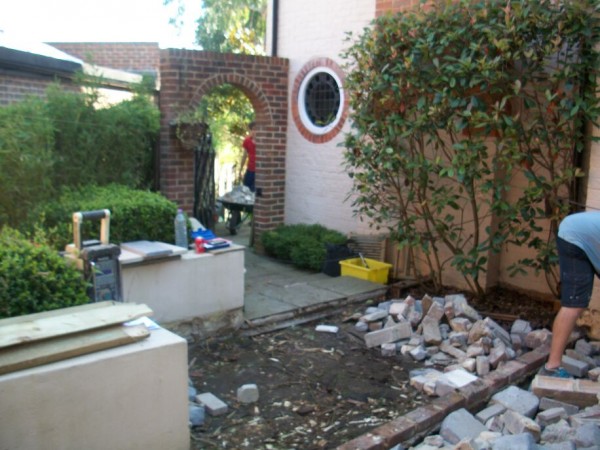 Landscaping a courtyard garden in Withdean Brighton