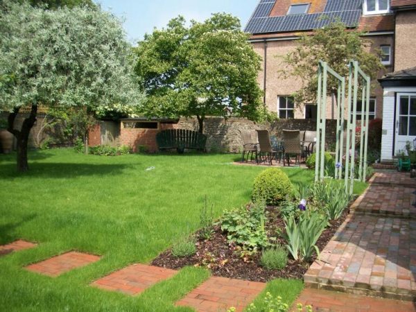 the finished landscaped walled garden Lewes