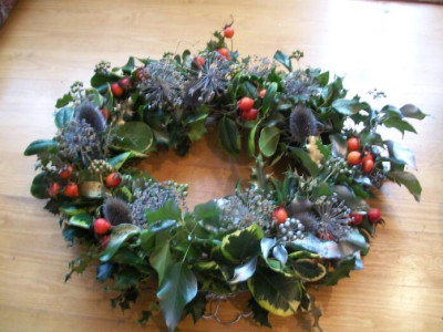 completed wreath